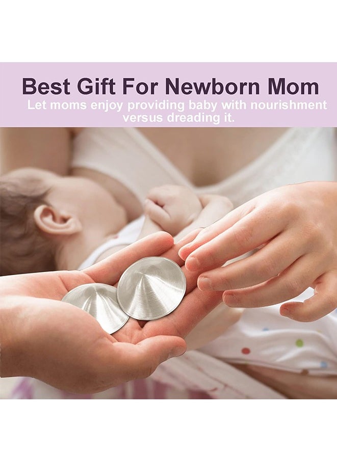 925 Silver Nursing Cups Original Perforated Breathable Design, 920 Silver Nipple Cover for Breastfeeding Essential, Silver Nipple Shield for Nursing Newborn, Metal Nipple Shields, Regular Size