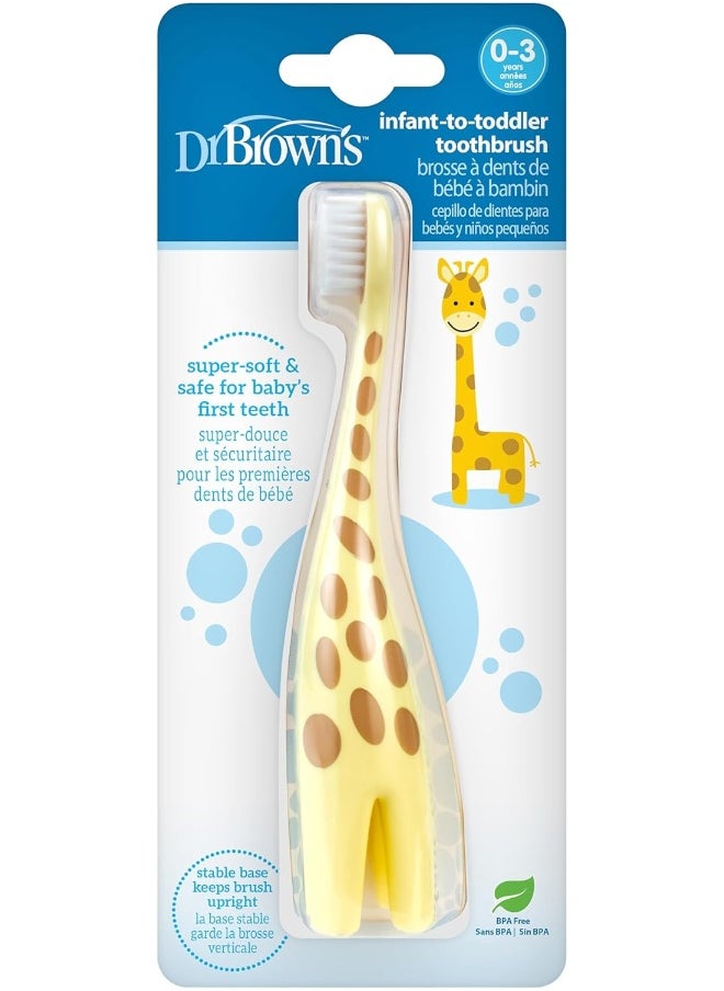 Dr Browns Infant-to-Toddler Toothbrush, Giraffe