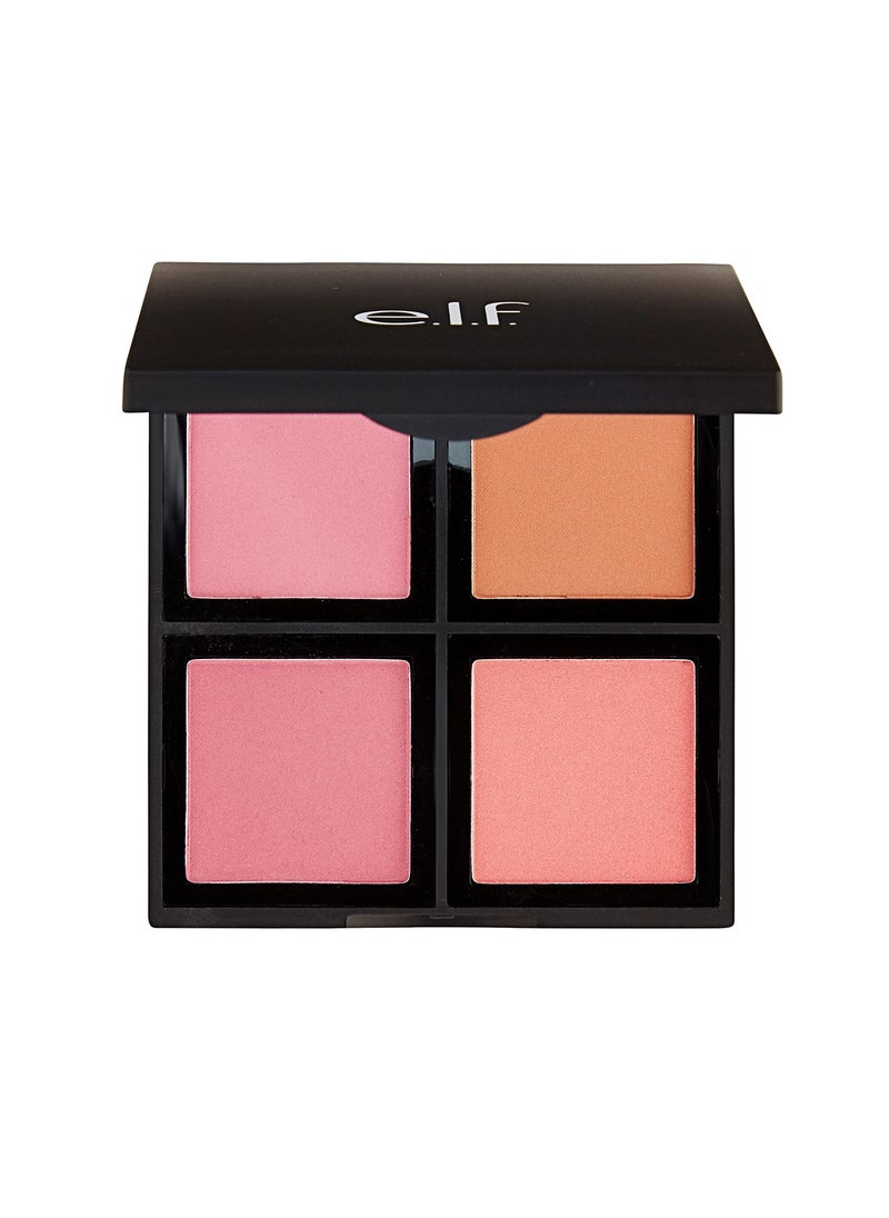 elf Cosmetics Powder Blush Palette Four Blush Shades for Beautiful LongLasting Pigment Light