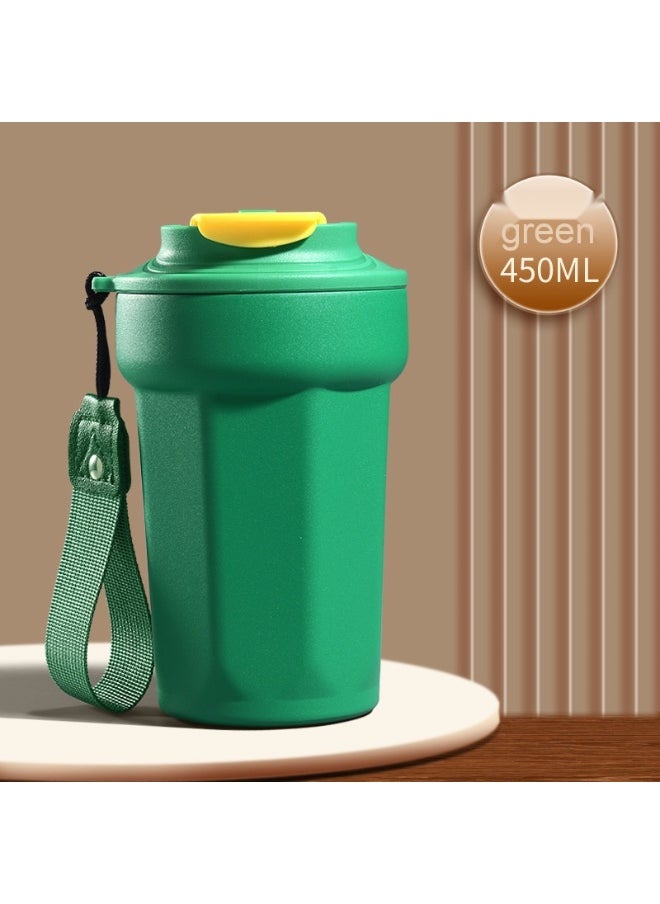 450ml Creative Portable 304 Stainless Steel Coffee Thermos Cup