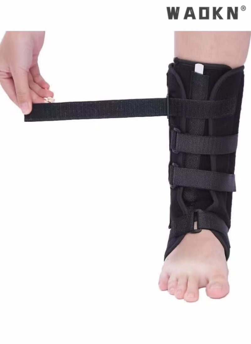 Ankle Brace with Detachable Splints for Sprained Ankle for Women and Men, Stirrup Ankle Splint, Stabilizer for Sprains, Tendonitis, Post-op Cast Support and Injury Protection for Women and Men(L)