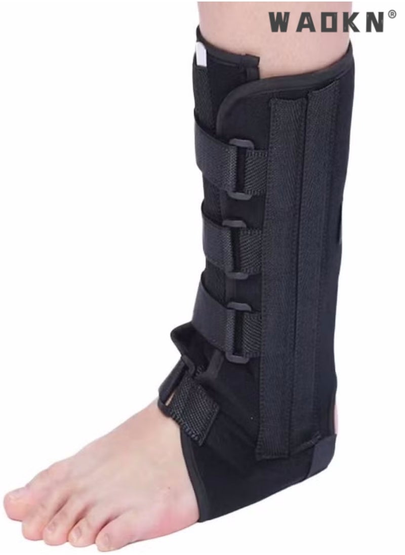 Ankle Brace with Detachable Splints for Sprained Ankle for Women and Men, Stirrup Ankle Splint, Stabilizer for Sprains, Tendonitis, Post-op Cast Support and Injury Protection for Women and Men(L)