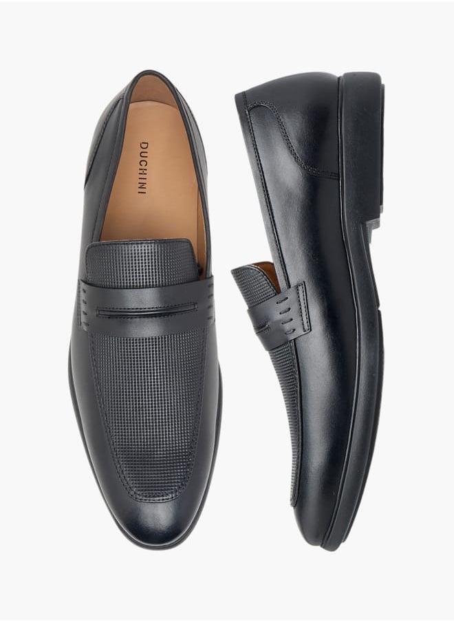 Men's Textured Slip-On Loafers