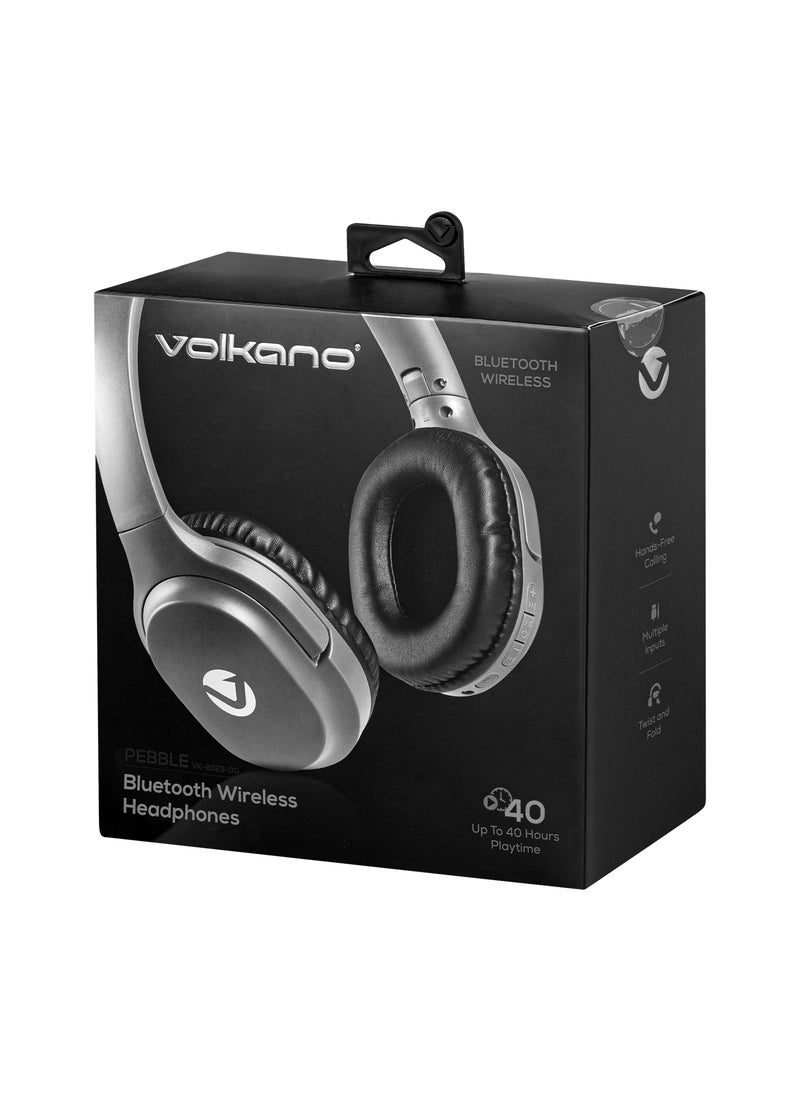 Volkano Pebble Series Bluetooth Headphones - Dark Grey