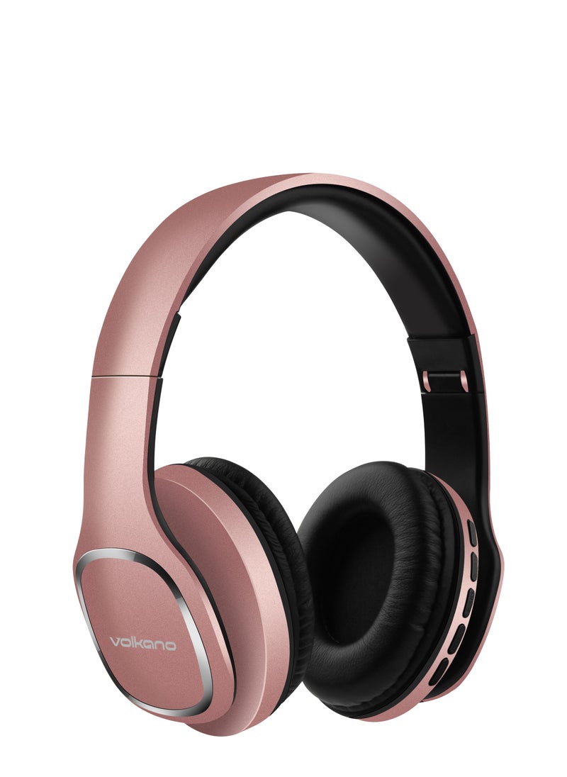 Volkano Phonic Series Bluetooth full size headphones - rose gold