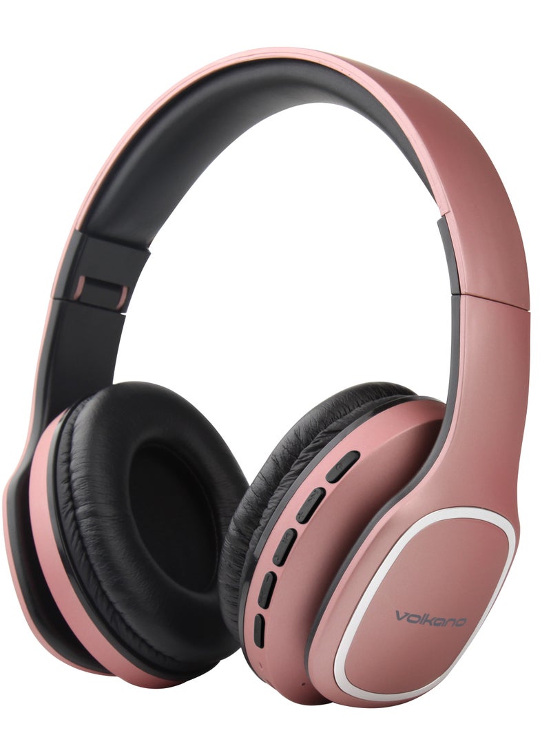Volkano Phonic Series Bluetooth full size headphones - rose gold