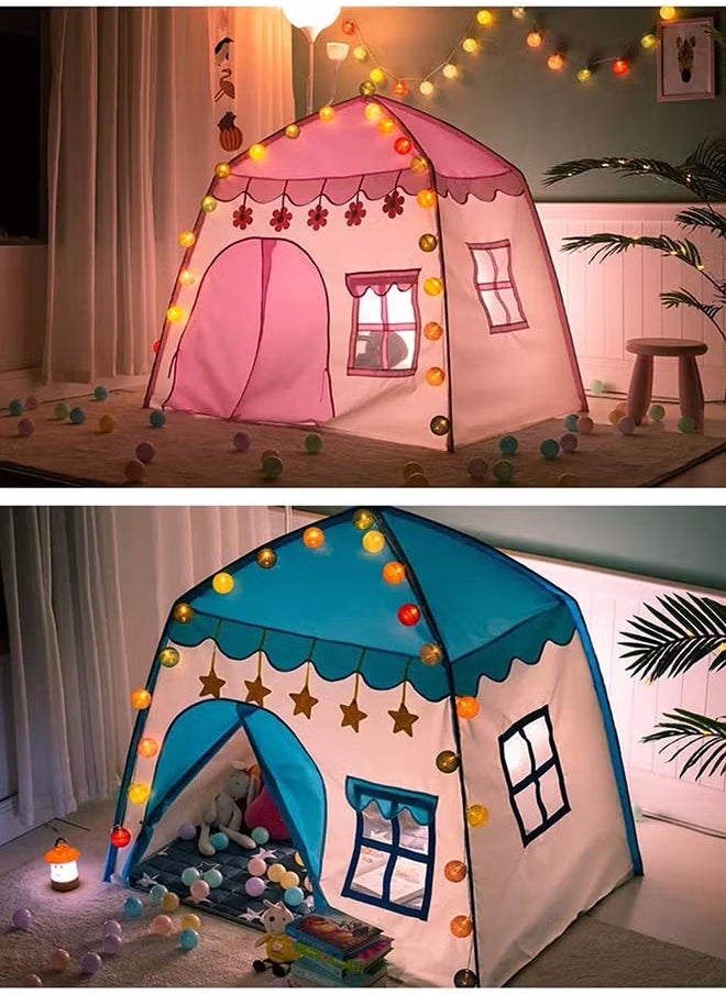 Large Kids Tent House Indoor,Toddler Play Tent With Birthday Party Decoration,Indoor Outdoor Play house for Baby Princess Castle Tent,Kids Indoor Room Toys for Boys Girls  130 * 100 * 130CM