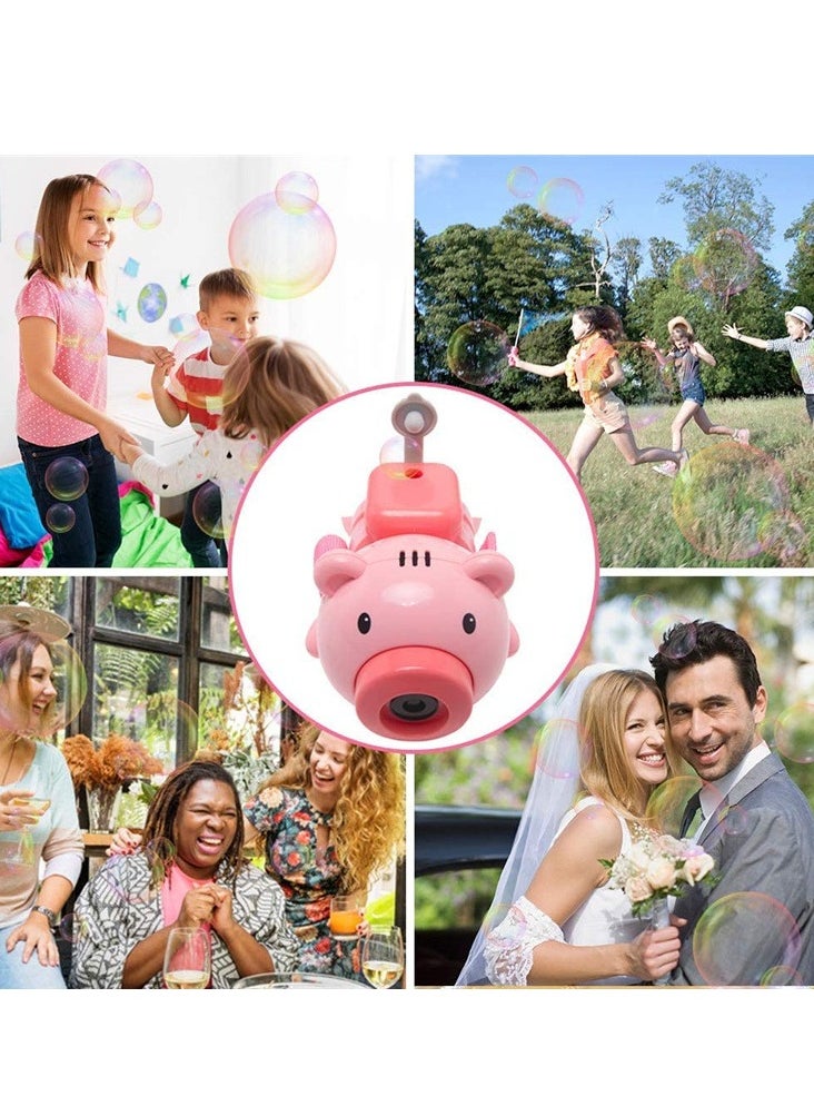 Piglet Watch Bubble Machine Piglet Wrist Electric Bubble Machine Electric Light Music Watch Bubble Flying Pig for Both Kids And Adults