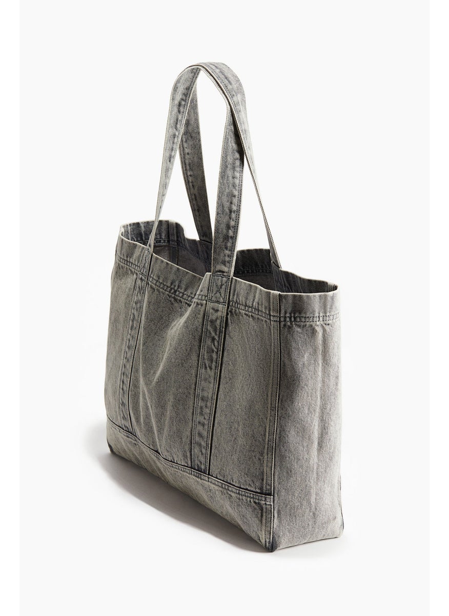 Washed-Look Denim Shopper