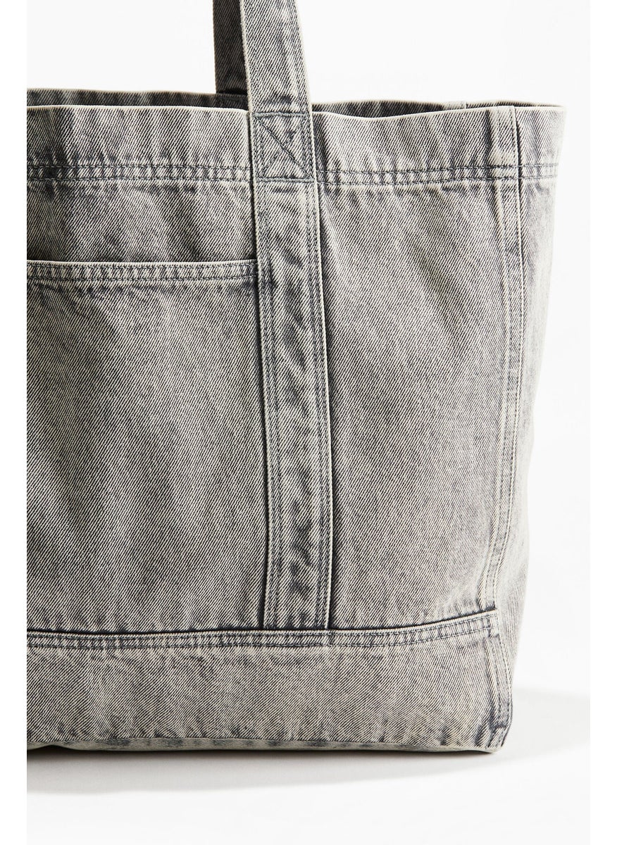 Washed-Look Denim Shopper