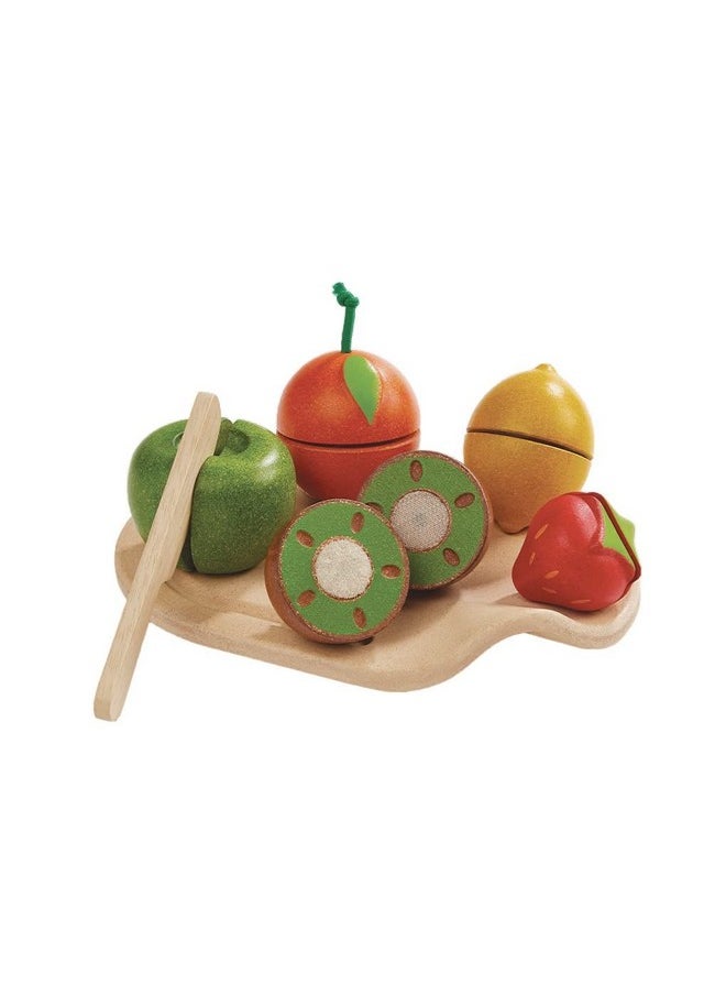 7 Piece Assorted Fruit Kitchen Food Playset (3600) | Sustainably Made From Rubberwood And Non-Toxic Paints And Dyes