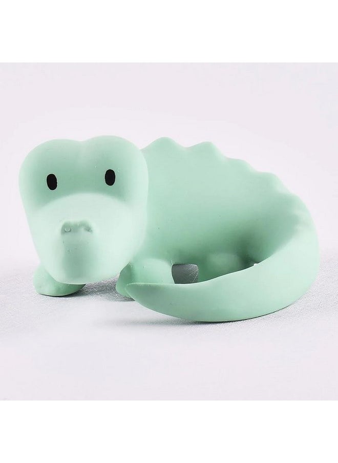 Tikiri My First Safari Crocodile Natural Rubber Rattle (Green)