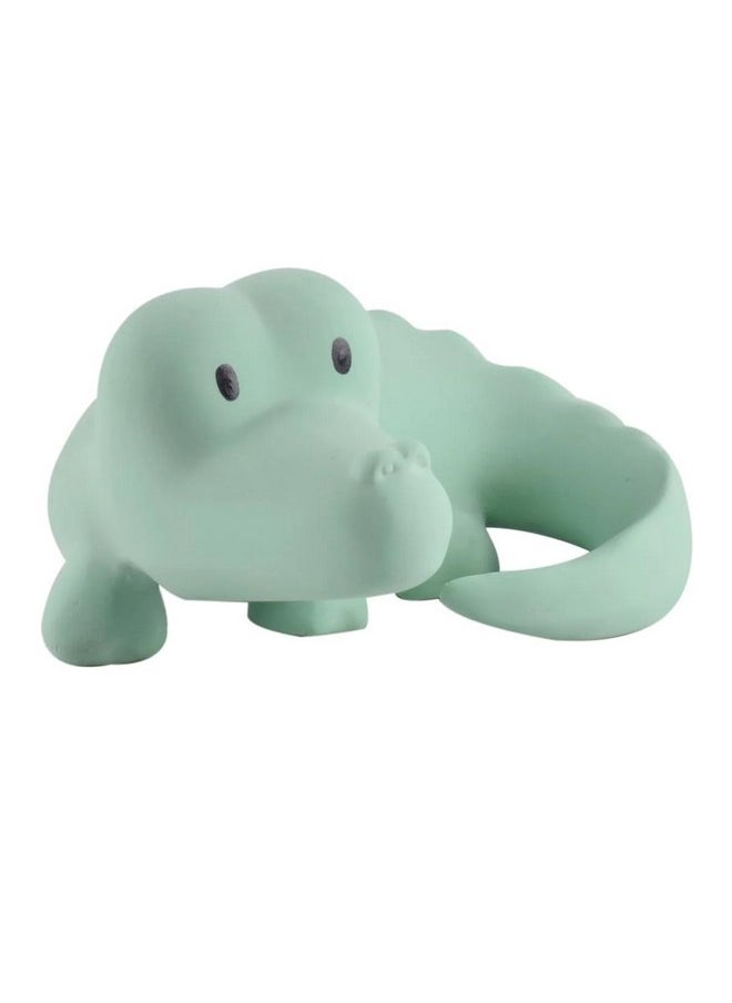 Tikiri My First Safari Crocodile Natural Rubber Rattle (Green)