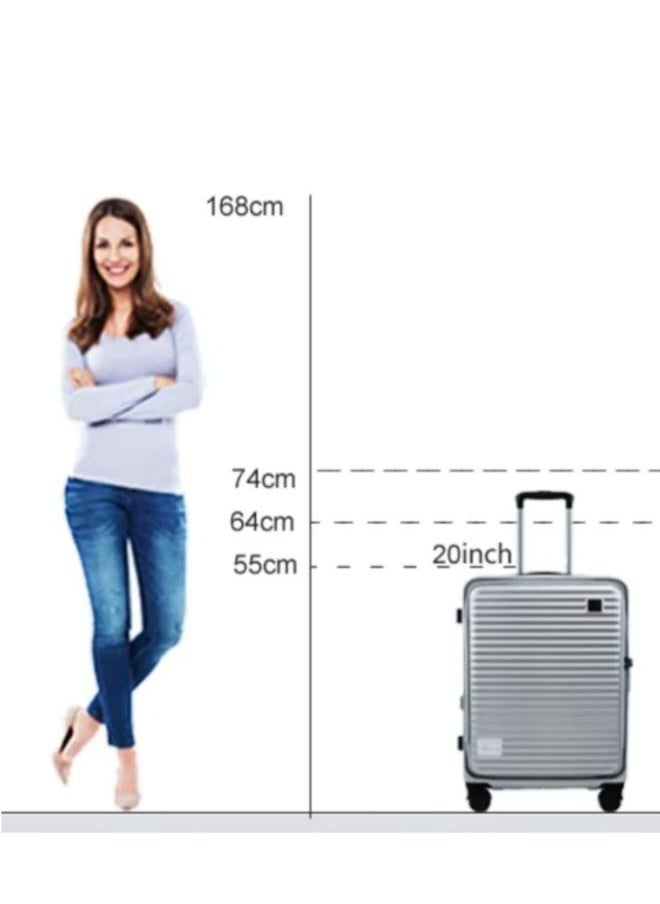 20inch Expandable Cabin Size Airline Approved with Laptop Compartment for Carry-on PC Luggage and TSA Lock