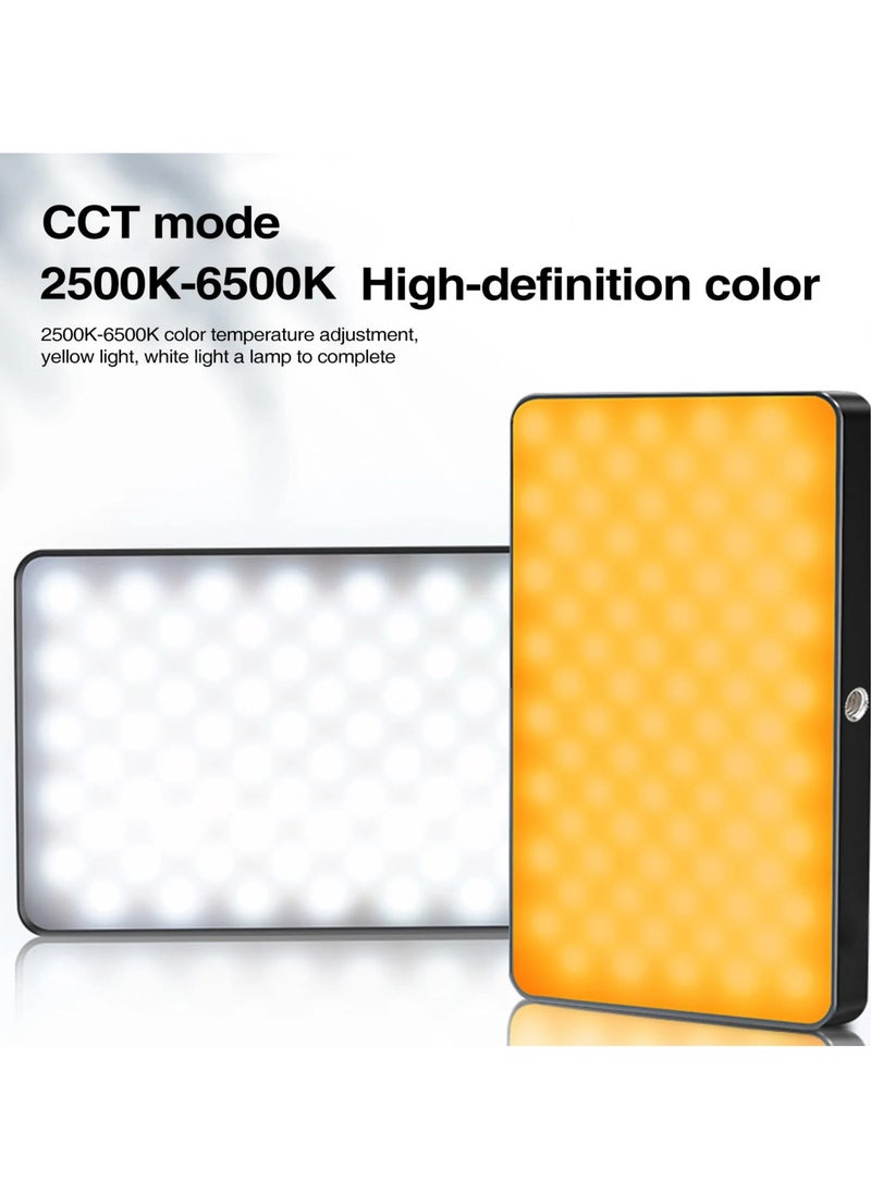 W160C Portable Video Light, Dimmable Rechargeable Photography Fill Light, High Brightness High CRI LED Camera Light For Vlog Live Streaming Video Conference, (1pc, W160C Single Lamp Plus Clip)
