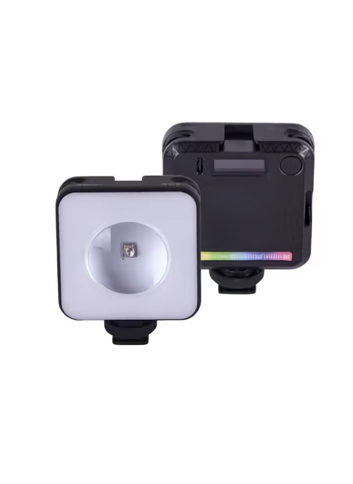 WS6RGB Portable Video Light, Dimmable Rechargeable Photography Fill Light, High Brightness High CRI LED Camera Light For Vlog Live Streaming Video Conference, (1pc, WS6RGB Single Light)