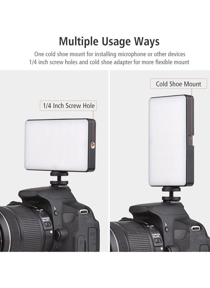 W140RGB Portable Video Light, Dimmable Rechargeable Photography Fill Light, High Brightness High CRI LED Camera Light For Vlog Live Streaming Video Conference, (1pc, W140RGB Single Light)