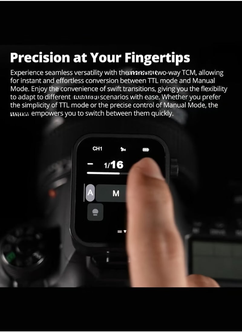 X3S Wireless Trigger Transmitter, 2.4G TTL Flash Trigger With Built In Lithium Battery, Portable Touch Screen Flasher Trigger With TCM Conversion, (X3S, For Sony Camera)