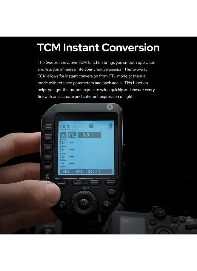 XPROIIN 2.4G Wireless Flash Trigger, High Speed Sync Flash Transmitter, Extra Large LCD Screen Flash Control Trigger With Stable And Seamless Connection, (XPROIIN, For Nikon Camera)