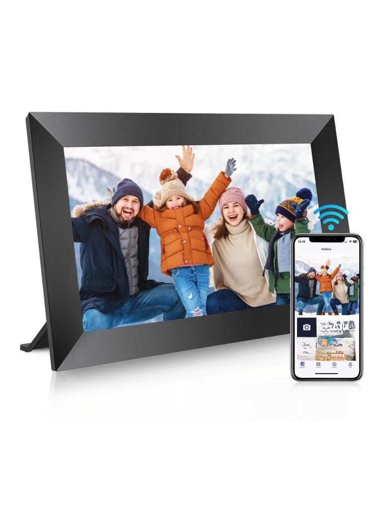 Electronic Digital Photo Frame, 10.1 Inch WIFI Smart Cloud Photo Album, WIFI Slideshow Digital Picture Frame With IPS Touch Screen, Sturdy And Durable Electronic Picture Frame, (1pc, Black, 16G)