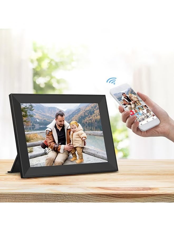 Electronic Digital Photo Frame, 10.1 Inch WIFI Smart Cloud Photo Album, WIFI Slideshow Digital Picture Frame With IPS Touch Screen, Sturdy And Durable Electronic Picture Frame, (1pc, Black, 16G)