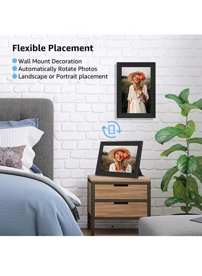 Electronic Digital Photo Frame, 10.1 Inch WIFI Smart Cloud Photo Album, WIFI Slideshow Digital Picture Frame With IPS Touch Screen, Sturdy And Durable Electronic Picture Frame, (1pc, White, 32G)