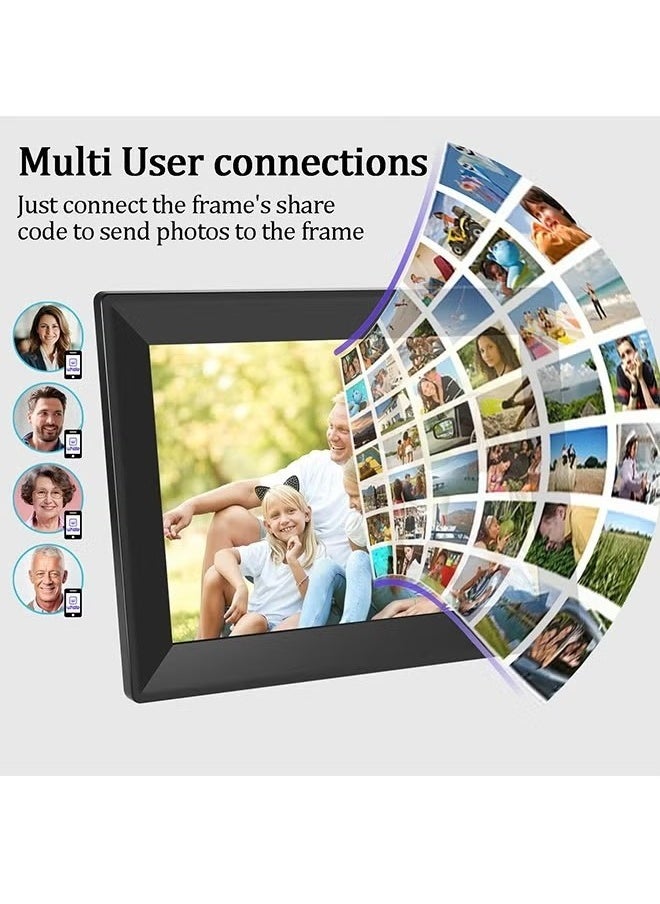 Electronic Digital Photo Frame, 10.1 Inch WIFI Smart Cloud Photo Album, WIFI Slideshow Digital Picture Frame With IPS Touch Screen, Sturdy And Durable Electronic Picture Frame, (1pc, White, 32G)