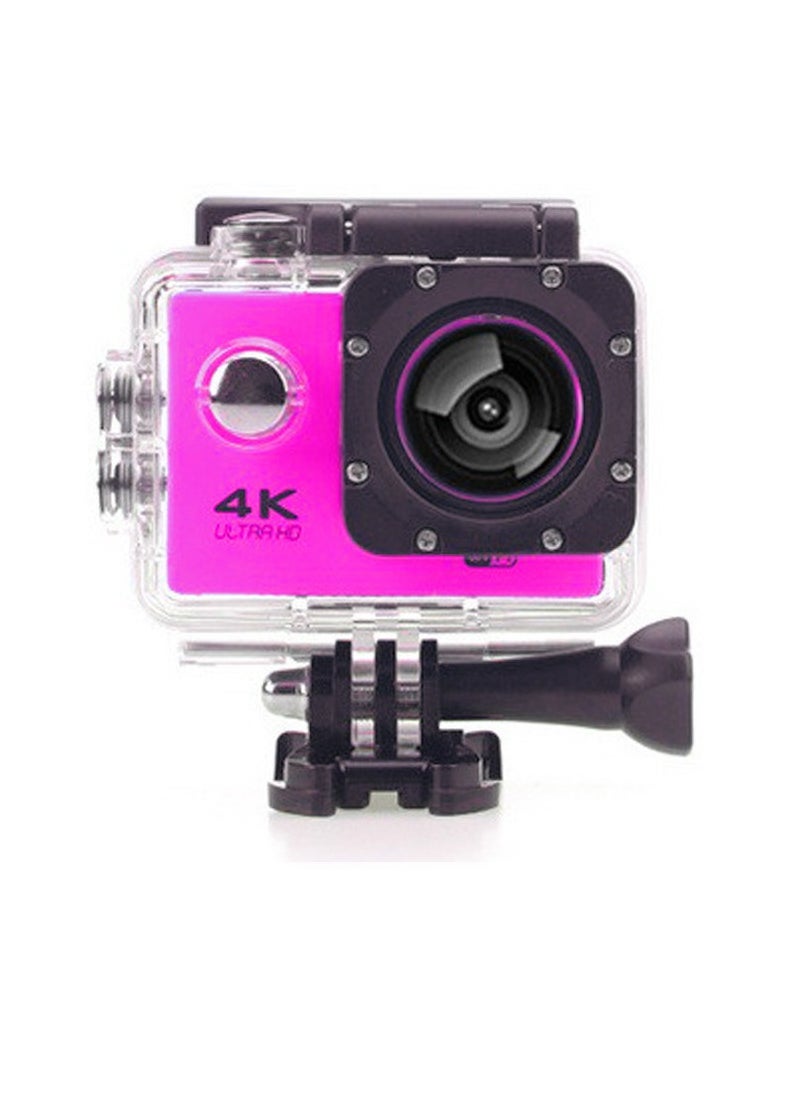 4K Action Camera, Outdoor Waterproof Sports Camera, IPS Real Color Touchscreen Photography Camera, Adjustable View Angle WIFI Camera With Time Lapse Slow Motion, (1pc, Pink)