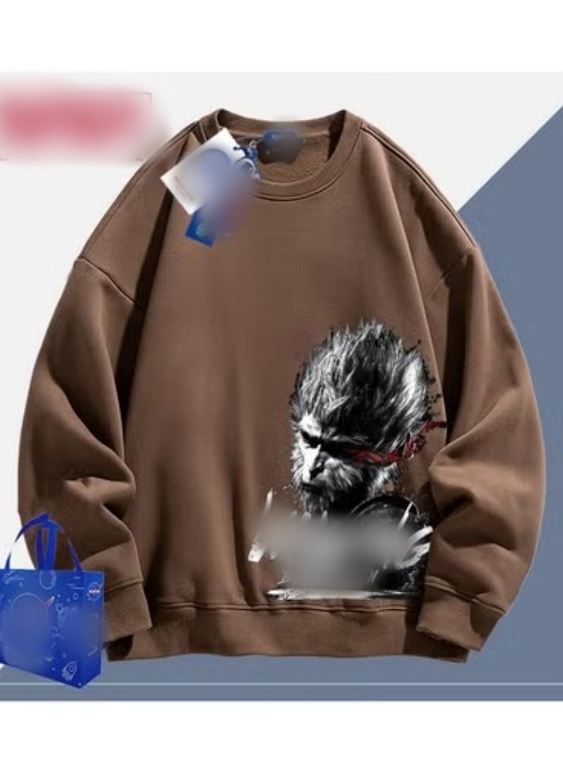 Black Mythical Loose Hoodie