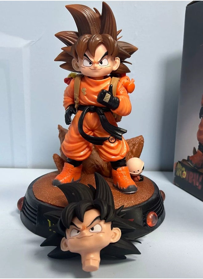 Dragon Ball Travel Son Goku Action Figure Decorative Resin Sculpture Home Decor Statue, Art Figurine Home Ornament Decoration for Office, Living Room, Bedroom, Book Shelf, TV Cabinet, Desktop