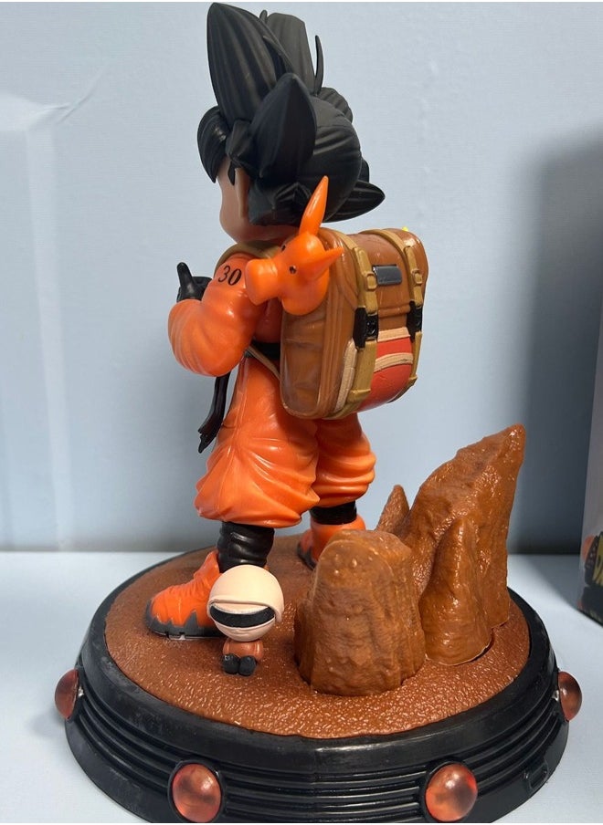 Dragon Ball Travel Son Goku Action Figure Decorative Resin Sculpture Home Decor Statue, Art Figurine Home Ornament Decoration for Office, Living Room, Bedroom, Book Shelf, TV Cabinet, Desktop