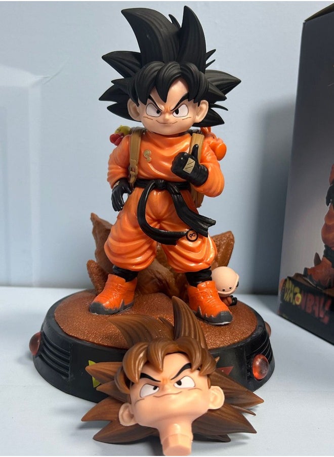 Dragon Ball Travel Son Goku Action Figure Decorative Resin Sculpture Home Decor Statue, Art Figurine Home Ornament Decoration for Office, Living Room, Bedroom, Book Shelf, TV Cabinet, Desktop