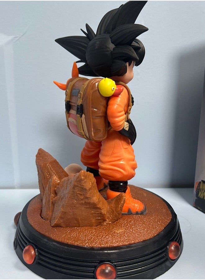 Dragon Ball Travel Son Goku Action Figure Decorative Resin Sculpture Home Decor Statue, Art Figurine Home Ornament Decoration for Office, Living Room, Bedroom, Book Shelf, TV Cabinet, Desktop