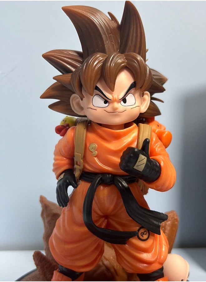 Dragon Ball Travel Son Goku Action Figure Decorative Resin Sculpture Home Decor Statue, Art Figurine Home Ornament Decoration for Office, Living Room, Bedroom, Book Shelf, TV Cabinet, Desktop