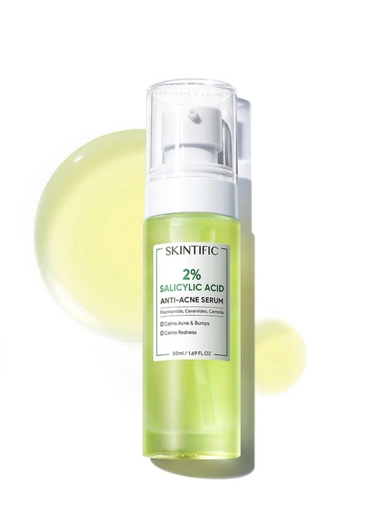 SKINTIFIC 2% Salicylic Acid Anti Acne Serum Spot Scars Treatment Brightening Face Serum (50ml)