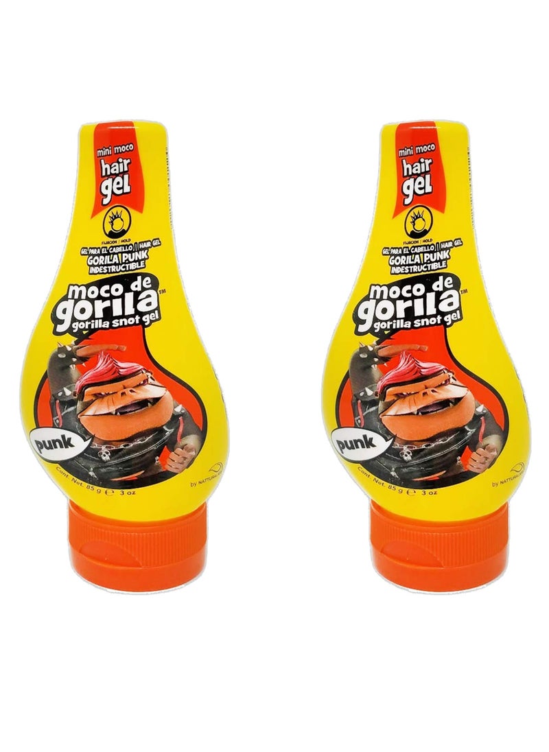 Moco de Gorila Gorilla Snot Hair Gel Mini Punk Travel Size 3 oz 85g 2 PACK