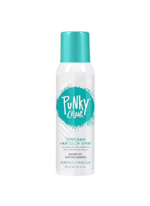 Punky Pastel Temporary Hair Color Spray Perfectly Peacock SprayOn Hair Color FastDrying NonSticky Travel Size Hair Dye for Instant Vivid Hair Color 35 oz 1Pack