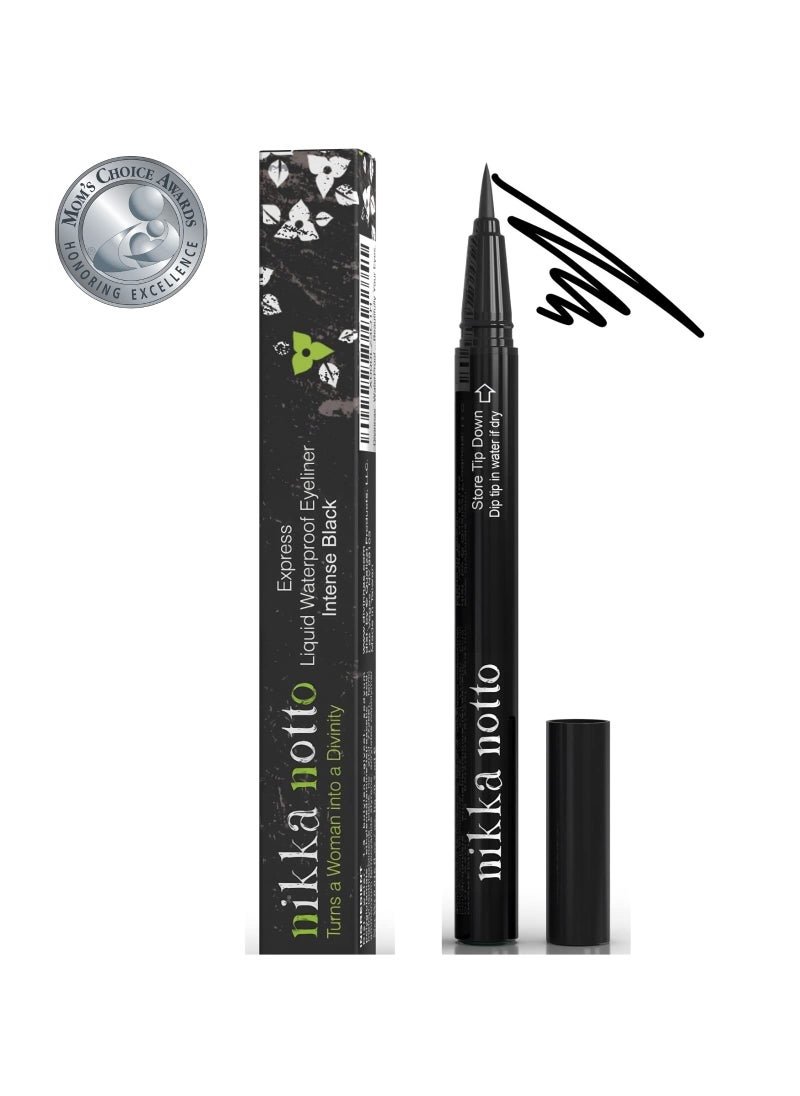 Nikka Notto Liquid Eyeliner Waterproof Automatic Precise Pen  Satin Black Stay All Day Smudge Proof Quick Dry Smooth Easy Application Intense Color 3xMore 0070 floz Valentines Gifts