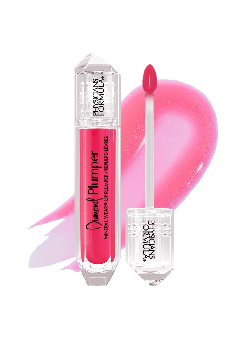 Physicians Formula Mineral Wear Diamond Lip Plumper Gloss Dermatologist Tested Pink Radiant Cut