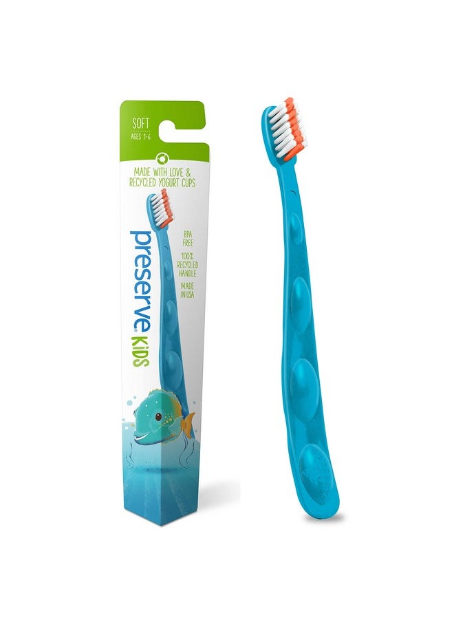 Preserve Kids Toothbrushes, Made in the USA from Recycled Plastic, Soft Bristles, Colors Vary, 1 Count