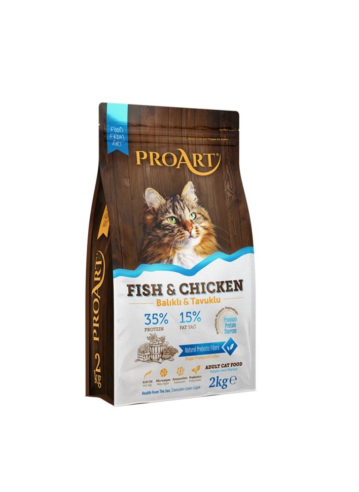 Proart Adult Cat Dry Food With Fish & Chicken 2kg