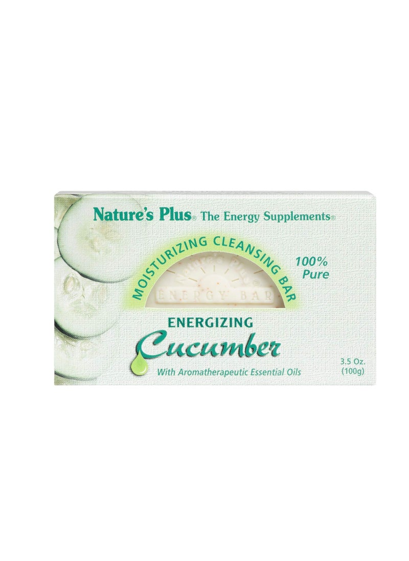 Natures Plus Cucumber Moisturizing Cleansing Bar  35 Ounce  Gentle Cleansing Emollient Rich  Aromatherapeutic Essential Oils  100 Pure Ingredients  Plant Extracts  Vegan