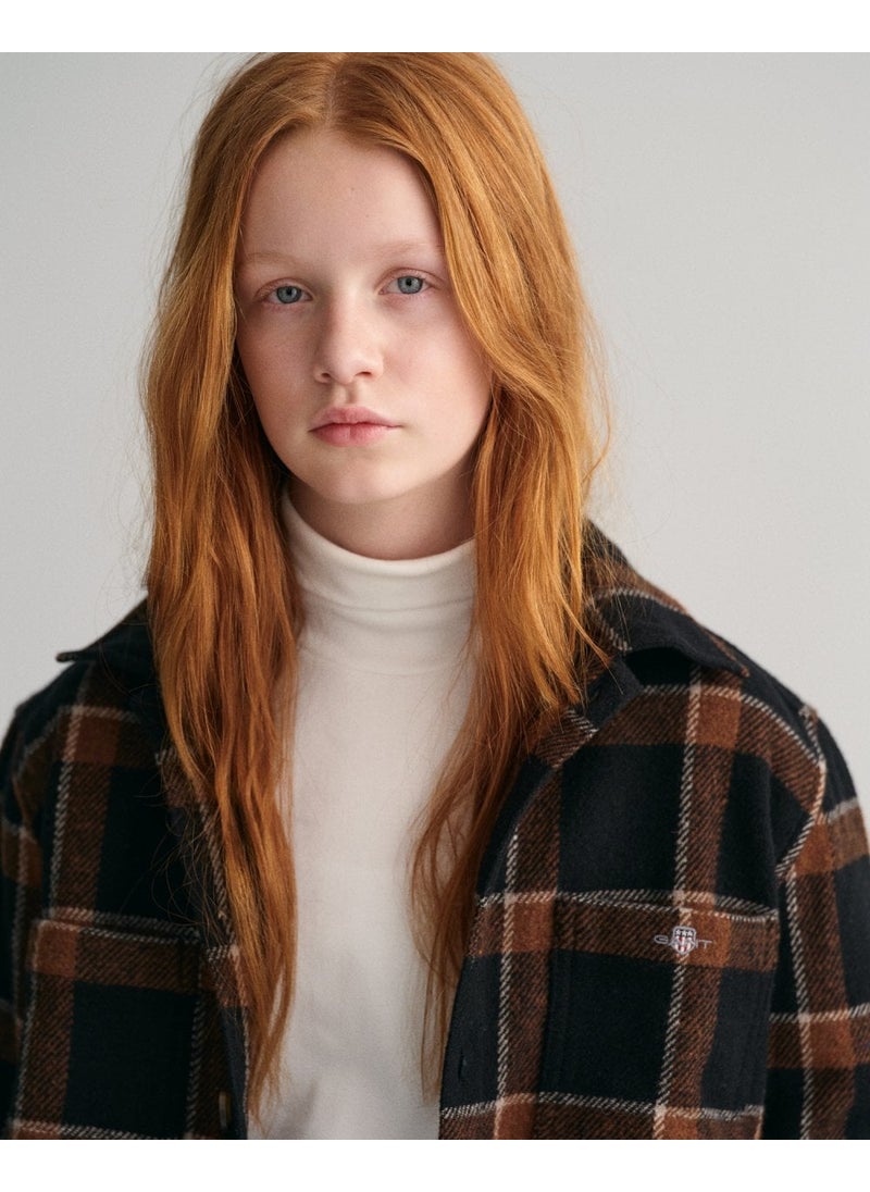 Gant Teens Shield Checked Overshirt