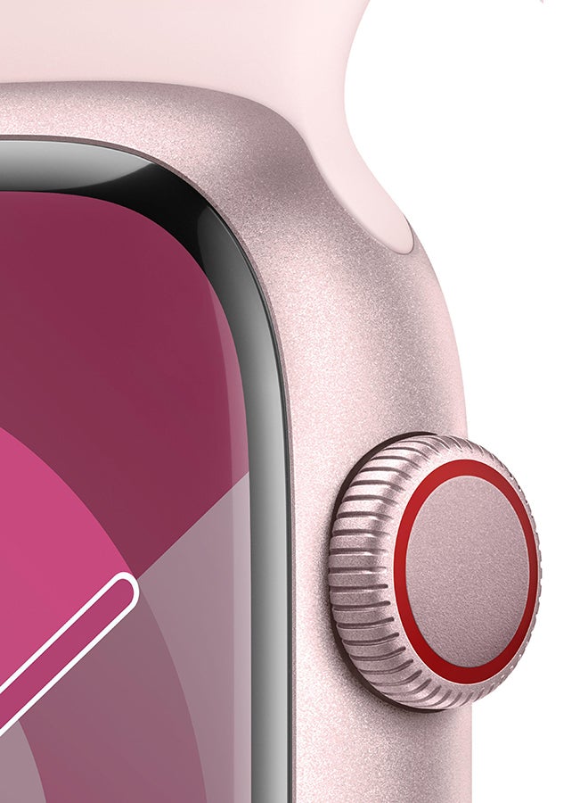 Watch Series 9 Gps  Cellular 45mm Pink Aluminium Case With Light Pink Sport Band  Ml Pink