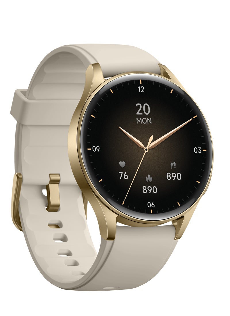 GRABIT G-GLITZ Smartwatch – 1.32” AMOLED, Voice, Bluetooth Calling, 110+ Sports, Heart & Women’s Health Tracking