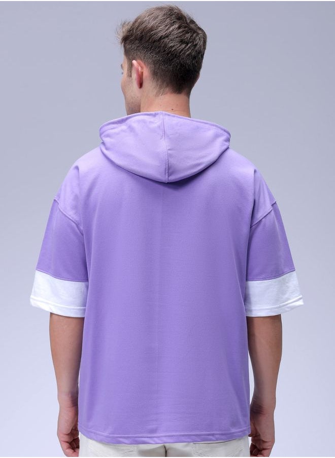 Men Oversized Batman Overhead Hooded Sweatshirt