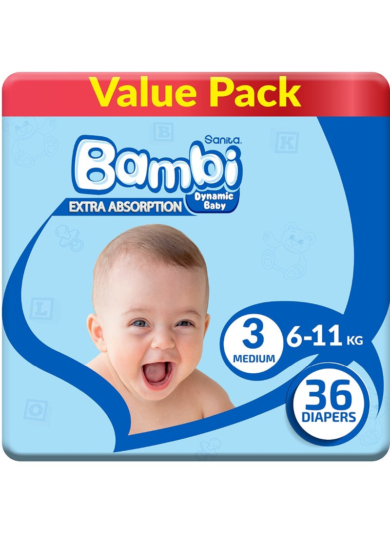 Baby Diapers Value Pack Size 3 6-11 Kg