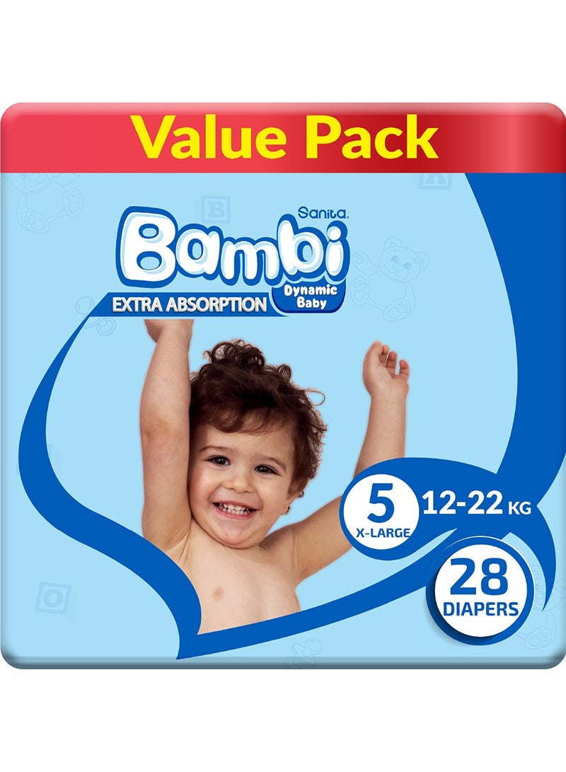 Baby Diapers Value Pack Size 5 12-22 Kg