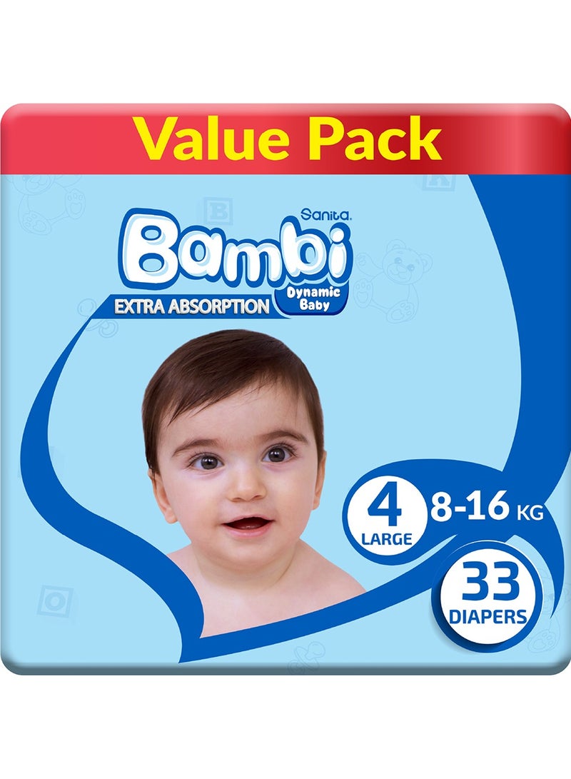 Baby Diapers Value Pack Size 4 8-16 Kg