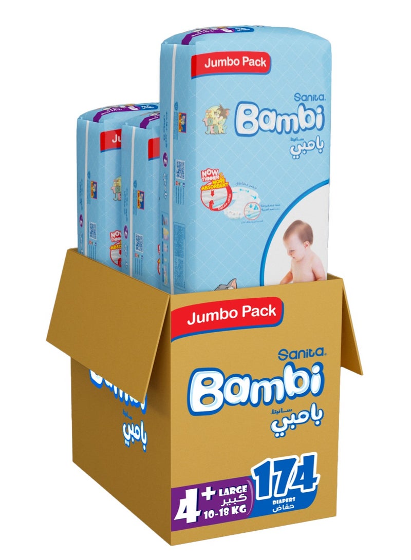 Baby Diapers Jumbo Pack Size 4+ 10-18 kg